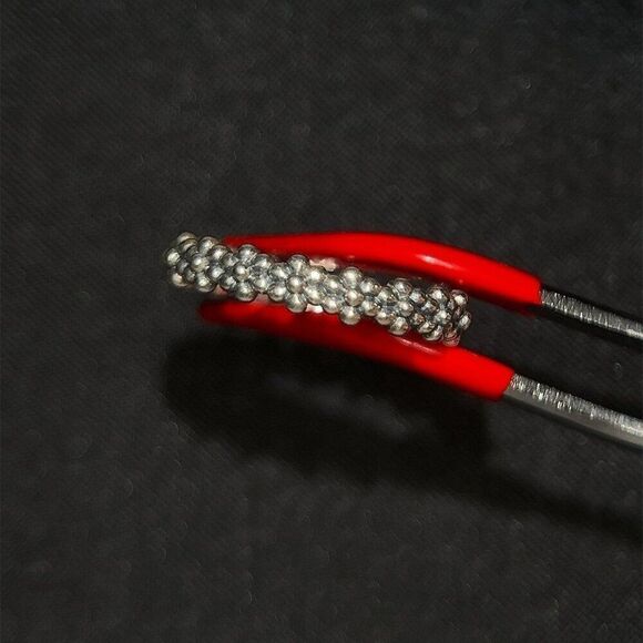 Silver 925 Flower Link Band Ring - Picture 4 of 10